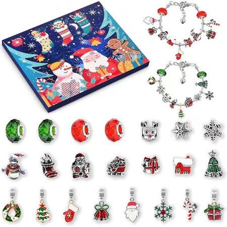 Christmas Tree Bracelet Gift Countdown Calendar Advent Jewelry Blind Box Ideal For Christmas Countdown Holiday Gift Ver.B