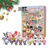Christmas Advent Calendar 2026, 24 Days Christmas Cute Anime Cartoon Doll Toys, Christmas Collectible Anime Cartoon Doll Ornament Toys for Kids