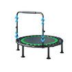 40 Inch Folding Trampoline with U-shaped handrail Green Home Fitness Bouncer Indoor and Outdoor Bungee Training Equipment Men Women Children Portable