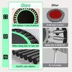 40 Inch Folding Trampoline with U-shaped handrail Green Home Fitness Bouncer Indoor and Outdoor Bungee Training Equipment Men Women Children Portable