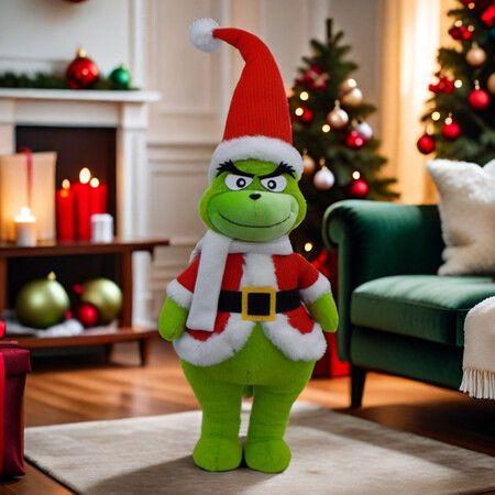 Christmas Green Grinch Plush Toy Extendable 20*13*  85CM Holiday Decor Birthday Gift