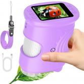 1000X Handheld Digital Microscope, Pocket Microscope with 2.0 inch IPS Screen for Boys Girls Age 3 to 12, Purple