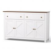 Artiss Buffet Sideboard Storage Cabinet Kitchen Cupboard 2 Drawers 140CM White