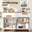 Artiss Buffet Sideboard Storage Cabinet Kitchen Cupboard 2 Drawers 140CM White
