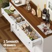 Artiss Buffet Sideboard Storage Cabinet Kitchen Cupboard 2 Drawers 140CM White