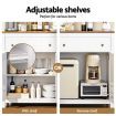 Artiss Buffet Sideboard Storage Cabinet Kitchen Cupboard 2 Drawers 140CM White
