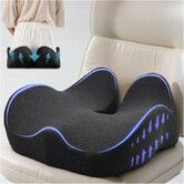 Memory Foam Seat Cushion for Office Chair, Orthopaedic  Ergonomic Seat Cushion for Relieving Pressure in Hips,Tailbone and Sciatica for Car