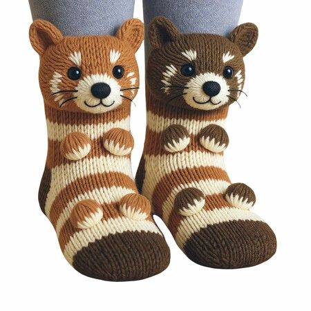Animal Socks,3D Knit Animal Sloth Socks for women,Cute Plush Animals Hug Sock,Long Stocking Sock for Christmas Gifts