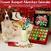 24 Days Advent Calendar Flower Bouquet Building Block Christmas Countdown Calendar,Artificial Wildflower Botanical Collection