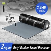Butyl Sound Deadener Car Deadening Mat Audio Noise Insulation Automotive Shock Proofing Shield Vehicle Vibration Dampening Rubber 2.7mm 2 SQM 50x400cm