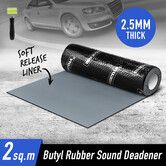 Butyl Sound Deadener Car Deadening Mat Audio Noise Insulation Automotive Shock Proofing Shield Vehicle Vibration Dampening Rubber 2.5mm 2 SQM 50x400cm