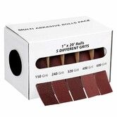 Emery Cloth Roll,6 Grits Sand Paper Roll with Dispenser,80 150 240 320 400 600 Grit Sandpaper Assortment,Wet Sanding Paper