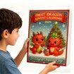 Fruit Dragon Christmas Advent Calendar,24 Days Of 2D Dragon Advent Calendar, Countdown To Christmas,Gift For Dragon Lovers And Collectors