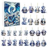 2025 Advent Countdown Calendar Dragon, Christmas Vacation Advent Calendar Pendant, Funny Dragon Baby Advent Calendar, Xmas Ornaments Pendant