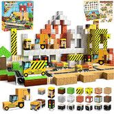 100PCS Magnetic Building Blocks Magnet Cubes Stacking Construction Set, STEM Montessori Sensory Toys for Boys Girls Christmas Birthday Gifts