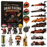 Drag Racing Advent Calendar 24DAYS Horsepower Christmas TREE Collectable Advent Calendar Blind Box 2D Flat Acrylic Countdown Christmas Gift