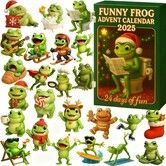 Funny Frog Advent Calendar 24DAYS Christmas TREE Collectable Advent Calendar  Blind Box 2D Flat Acrylic Ornament  Countdown Christmas Girls Gift Ver.B