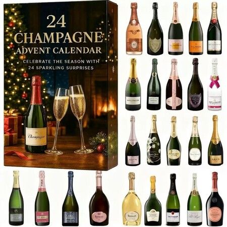 Champagne Taste Christmas Collectable Advent Calendar  Blind Box 2D Flat Acrylic Ornament 24 Days Countdown Christmas Gift