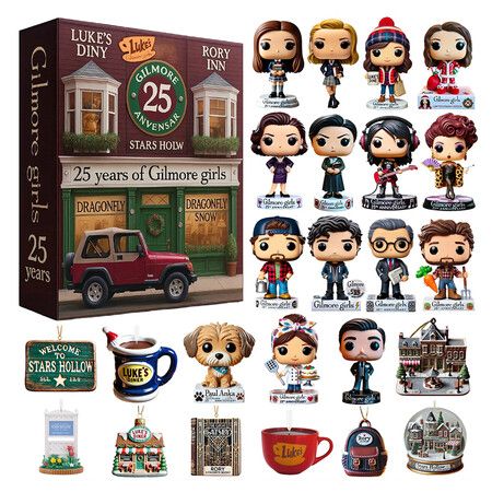 Gilmore Girls 25Th Anniversary Advent Calendar 2025, 2D Acrylic Gilmore Girls 25Th Anniversary for Men Women,  Collectible for Gilmore Girls Lovers