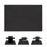 Square Fire Pit Mat Under Grill Mat,4 Layers Fireproof Fireplace Pad Heat Insulated Protect for Decks,Grass,BBQ Portable Reusable Waterproof-91*122CM