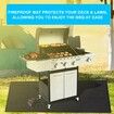 Square Fire Pit Mat Under Grill Mat,4 Layers Fireproof Fireplace Pad Heat Insulated Protect for Decks,Grass,BBQ Portable Reusable Waterproof-91*122CM
