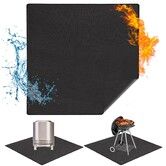 Square Fire Pit Mat Under Grill Mat,4 Layers Fireproof Fireplace Pad Heat Insulated Protect for Decks,Grass,BBQ Portable Reusable Waterproof-102*102CM