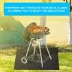 Square Fire Pit Mat Under Grill Mat,4 Layers Fireproof Fireplace Pad Heat Insulated Protect for Decks,Grass,BBQ Portable Reusable Waterproof-102*102CM