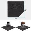 Square Fire Pit Mat Under Grill Mat,4 Layers Fireproof Fireplace Pad Heat Insulated Protect for Decks,Grass,BBQ Portable Reusable Waterproof-102*102CM