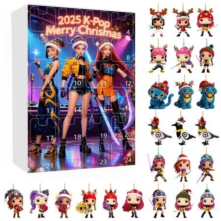 Kpop Demon Advent Calendar 24 Days Countdown Mini Toys Ornaments Gifts Holiday Halloween Christmas Gift Decoration
