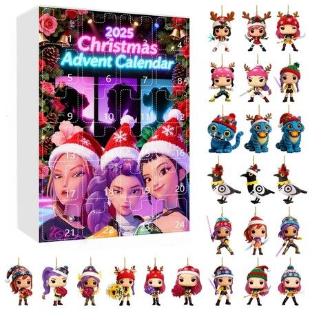 Kpop Demon Advent Calendar 24 Days Countdown Mini Toys Ornaments Gifts Holiday Halloween Christmas Gift Decoration