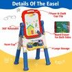Kids Easel for Age 3+ Art White Board & Chalkboard Double Side Adjustable Stand Drawing Writing Learning Educational Toy