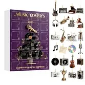 Christmas Music Instruments Advent Calendar 24 Days Music Advent Calendar Acrylic Christmas Tree Ornaments New Year Holiday Party Decor