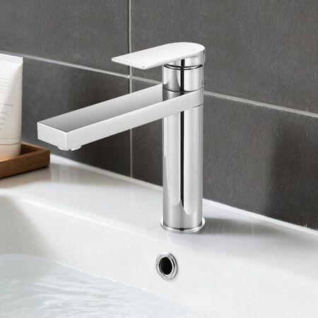 81H74-CHR WELS 5 Star 6.0 litres /Minute WELS Registration T42322 Mixer Tap Faucet Tapware Cold Hot Water Washing Brass Chrome Countertop Single Handle