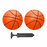 Mini Basketballs Orange 2 Pack 5In Set with Pump Needle Durable Material for Mini Hoop Age3+ Kids for Pool Indoors Outdoors