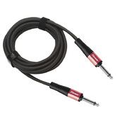 6.35mm Instrument Cable,Premium 6.35mm Mono Jack 1/4" TS Cable Unbalanced Guitar Patch Cords/Instrument Cable Male to Male(3M Red)