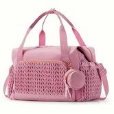 Diaper Bag Tote,Large Capacity Travel Diaper bags,Hospital Bag for Labor Delivery,Carrt Bag with Pacifier Case Color Pink