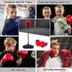 Speed Punching Bag Boxing Reflex Ball Adjustable Punching Bag Set with Stand, Boxing Gloves,Pump Great for Exercise Fun Activity