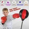Speed Punching Bag Boxing Reflex Ball Adjustable Punching Bag Set with Stand, Boxing Gloves,Pump Great for Exercise Fun Activity