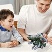 Helicopter Plane Toys Dinosaur Dino Transforming Toys with Light Music and Spray Effect Automatically Avoid Obstacles for Boys and Girls