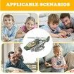 Helicopter Plane Toys Dinosaur Dino Transforming Toys with Light Music and Spray Effect Automatically Avoid Obstacles for Boys and Girls