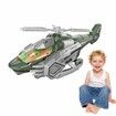 Helicopter Plane Toys Dinosaur Dino Transforming Toys with Light Music and Spray Effect Automatically Avoid Obstacles for Boys and Girls