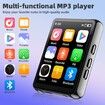 128GB MP3 Player with Bluetooth,Portable Digital Music Player with Speaker,2.4In Full Touch Screen,HiFi Sound,FM Radio,Recorder,Wired Earphones Included