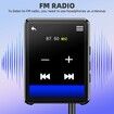 128GB MP3 Player with Bluetooth,Portable Digital Music Player with Speaker,2.4In Full Touch Screen,HiFi Sound,FM Radio,Recorder,Wired Earphones Included