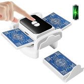 Rechargeable Automatic Card Shuffler for 1 2 Decks, Low Noise and Portable Electric Shuffling Machine for Poker, Blackjack, UNO, Texas Hold'em, Skip-Bo