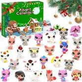Advent Calendar 2025 Mini Shop Pet Toys, 24-Day Countdown Calendars Cute Pet Figure Toy for Boys and Girls Fans Christmas Countdown Gift