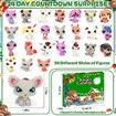Advent Calendar 2025 Mini Shop Pet Toys, 24-Day Countdown Calendars Cute Pet Figure Toy for Boys and Girls Fans Christmas Countdown Gift