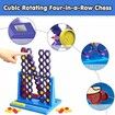 Four Wins with Spin Connect 4 Spin Game 4 in a Row Game with Functions Spinning Battle Strategy Game for 2 Players Board Games for Kids 6+ Years