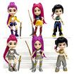 6 Pcs K pop Idol Mini Doll Figurine Set, Cute Collectible Display Decor, Birthday for K pop Fans and Collectors