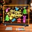LED Note Board with Colors,30 x 20 cm Led Drawing Board for Kids,Light Up Acrylic Dry Erase Boards with Stand,Christmas & Birthday Gifts,Black