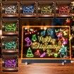 LED Note Board with Colors,30 x 20 cm Led Drawing Board for Kids,Light Up Acrylic Dry Erase Boards with Stand,Christmas & Birthday Gifts,Black